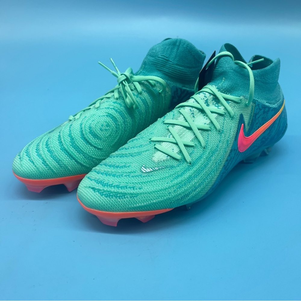 Nike Mens Phantom Luna II Elite FG LV8 Soccer Cleats 10.5 Green Blue  FZ4949-300